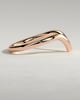Dominique -  Deep V Band Wedding Ring - 18k Rose Gold