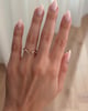 Dominique -  Deep V Band Wedding Ring - 18k Rose Gold