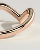 Dominique -  Deep V Band Wedding Ring - 18k Rose Gold