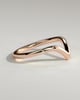 Dominique -  Deep V Band Wedding Ring - 18k Rose Gold