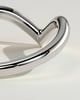 Dominique -  Deep V Band Wedding Ring - 18k White Gold