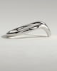 Dominique -  Deep V Band Wedding Ring - 18k White Gold