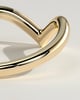 Dominique -  Deep V Band Wedding Ring - 18k Yellow Gold