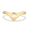 Dominique - Deep V Ring - 18k Yellow Gold