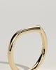 Dominique -  Deep V Band Wedding Ring - 18k Yellow Gold