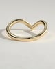 Dominique -  Deep V Band Wedding Ring - 18k Yellow Gold