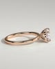 Dotti - Oval East West Claw Solitaire Engagement Ring - 18k Rose Gold High Setting