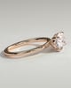 Dotti - Oval East West Claw Solitaire Engagement Ring - 18k Rose Gold High Setting