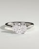 Dotti - Oval East West Claw Solitaire Engagement Ring - 18k White Gold High Setting