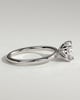 Dotti - Oval East West Claw Solitaire Engagement Ring - 18k White Gold High Setting