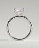 Dotti - Oval East West Claw Solitaire Engagement Ring - 18k White Gold High Setting