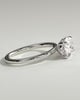 Dotti - Oval East West Claw Solitaire Engagement Ring - 18k White Gold High Setting