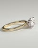 Dotti - Oval East West Claw Solitaire Engagement Ring - 18k Yellow Gold / 18k White Gold High Setting