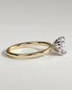 Dotti - Oval East West Claw Solitaire Engagement Ring - 18k Yellow Gold / 18k White Gold High Setting