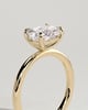 Dotti - Oval East West Claw Solitaire Engagement Ring - 18k Yellow Gold High Setting