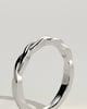 Eden -  Twisted Band Wedding Ring - 18k White Gold