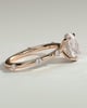 Elise  Oval Solitaire with Hidden Halo and Accent Stones - 18k Rose Gold