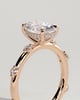 Elise  Oval Solitaire with Hidden Halo and Accent Stones - 18k Rose Gold