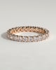 Elizabeth - Full Round Eternity Band with Scalloped Setting Wedding Ring - 18k Rose Gold