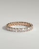 Elizabeth - Full Round Eternity Band with Scalloped Setting Wedding Ring - 18k Rose Gold
