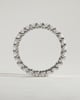 Elizabeth - Full Round Eternity Band with Scalloped Setting Wedding Ring - 18k White Gold