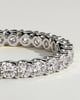Elizabeth - Full Round Eternity Band with Scalloped Setting Wedding Ring - 18k White Gold