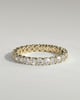 Elizabeth - Full Round Eternity Band with Scalloped Setting Wedding Ring - 18k Yellow Gold