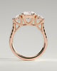 Ella  Round Trilogy with Pav - 18k Rose Gold