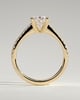 Eloise  Oval Pav Solitaire - 18k Yellow Gold