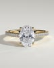 Eloise  Oval Pav Solitaire - 18k Yellow Gold