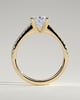 Eloise  Oval Pav Solitaire - 18k Yellow Gold