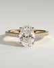 Eloise  Oval Pav Solitaire - 18k Yellow Gold