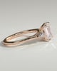 Elphie - Emerald Claw Trilogy with Kite Side Stones Engagement Ring - 18k Rose Gold