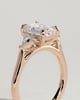 Elphie - Emerald Claw Trilogy with Kite Side Stones Engagement Ring - 18k Rose Gold