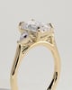 Elphie - Emerald Claw Trilogy with Kite Side Stones Engagement Ring - 18k Yellow Gold
