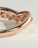 Elsa - Studded Tiara Curved Pave Band Wedding Ring - 18k Rose Gold