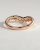Elsa - Studded Tiara Curved Pave Band Wedding Ring - 18k Rose Gold