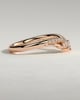 Elsa - Studded Tiara Curved Pave Band Wedding Ring - 18k Rose Gold