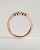 Elsa - Studded Tiara Curved Pave Band Wedding Ring - 18k Rose Gold