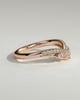 Elsa - Studded Tiara Curved Pave Band Wedding Ring - 18k Rose Gold