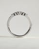 Elsa - Studded Tiara Curved Pave Band Wedding Ring - 18k White Gold