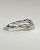 Elsa - Studded Tiara Curved Pave Band Wedding Ring - 18k White Gold