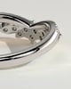 Elsa - Studded Tiara Curved Pave Band Wedding Ring - 18k White Gold
