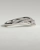 Elsa - Studded Tiara Curved Pave Band Wedding Ring - 18k White Gold