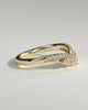 Elsa - Studded Tiara Curved Pave Band Wedding Ring - 18k Yellow Gold