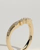 Elsa - Studded Tiara Curved Pave Band Wedding Ring - 18k Yellow Gold