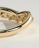 Elsa - Studded Tiara Curved Pave Band Wedding Ring - 18k Yellow Gold