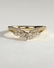 Elsa - Studded Tiara Curved Pave Band Wedding Ring - 18k Yellow Gold