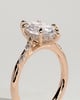 Elsie - Marquise Solitaire with Opposing Marquise Accents - 18k Rose Gold