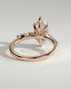 Elsie - Marquise Solitaire with Opposing Marquise Accents - 18k Rose Gold
